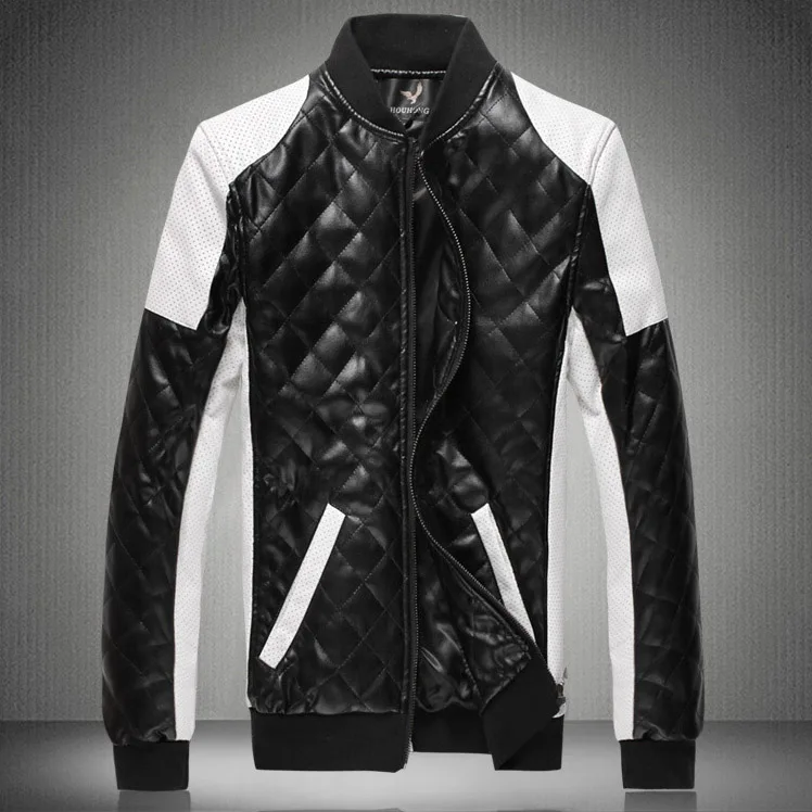 Мужская кожаная куртка пилот chaqueta de cuero байкерские куртки большого размера