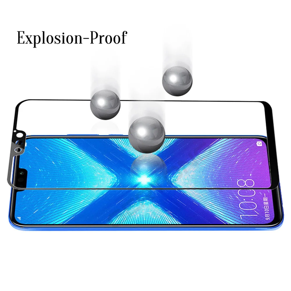 Закаленное стекло с полным покрытием для Huawei Honor 8X 9X Pro протектор экрана синяя