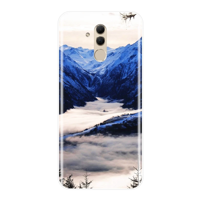 Мягкий силиконовый чехол для телефона Huawei Mate 20 10 9 Lite Mountain Travel Cloud Green задняя крышка