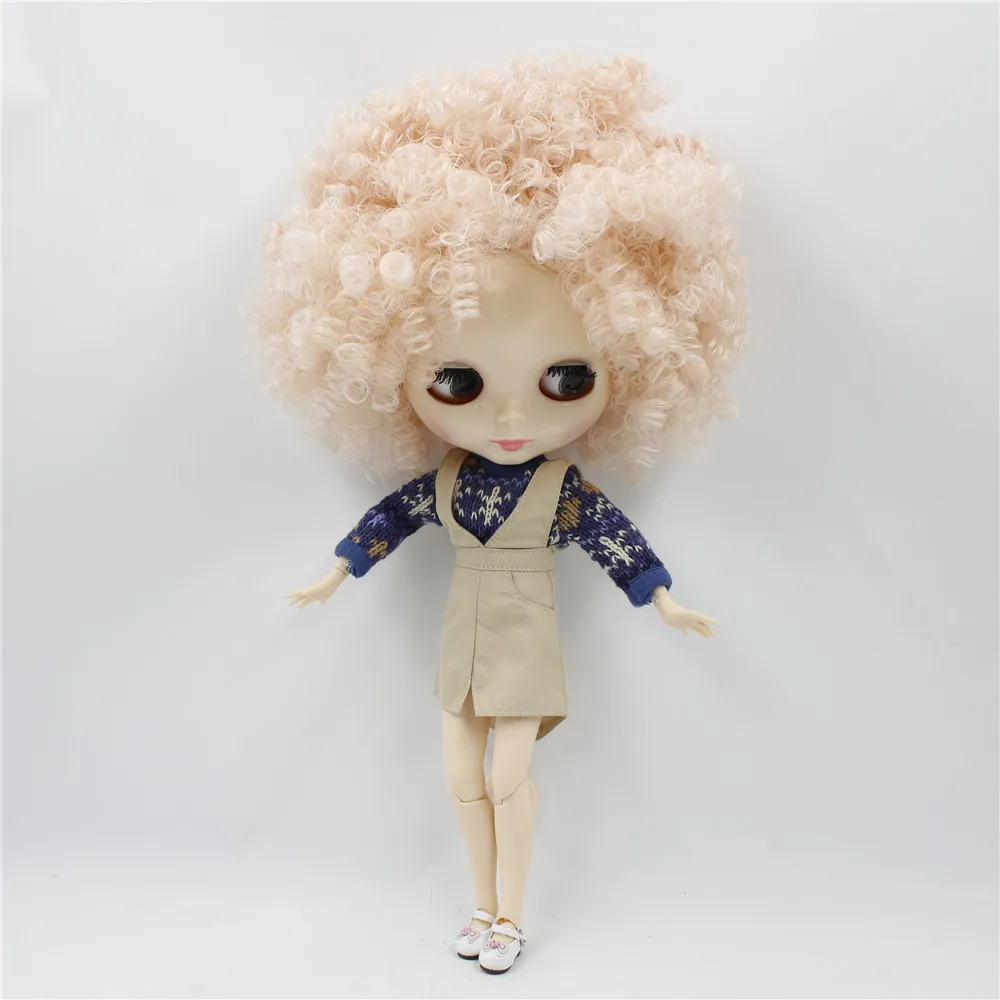 Кукла Blyth ICY DBS с белой кожей афро бледно розовые волосы № BL2352|Куклы| |