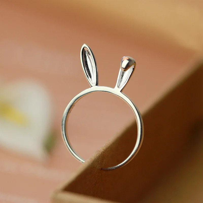Милый Серебристый женский подарок на день рождения с ушками кролика|gifts silver|gift for
