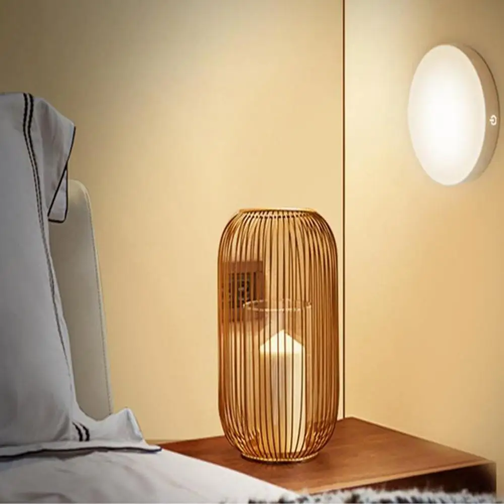 Светодиодный датчик человеческого тела ночник Usb зарядка прикроватная лампа для