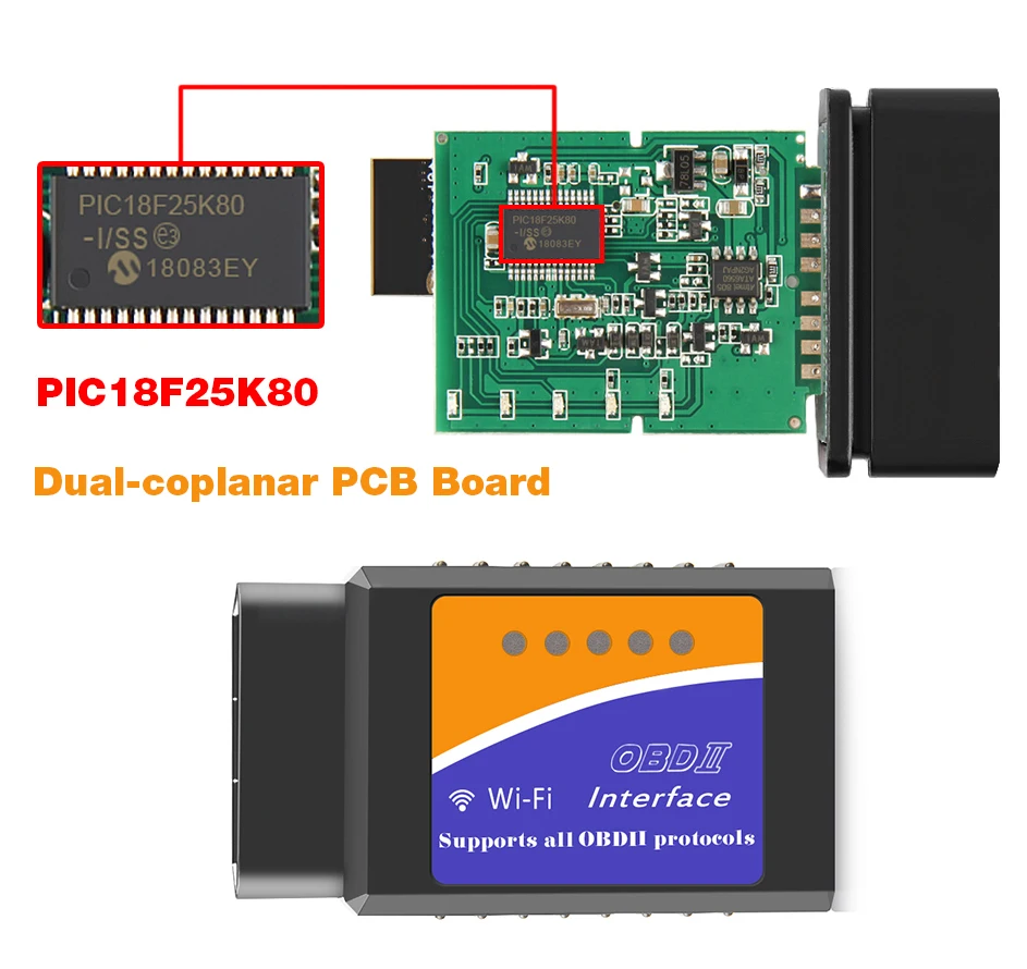 Супер ELM327 wifi OBD2 wifi ELM327 V 1,5 сканер для iPhone IOS автоматический OBDII сканирующий Инструмент OBD 2 ODB II ELM 327 V1.5 Wi-Fi ODB2