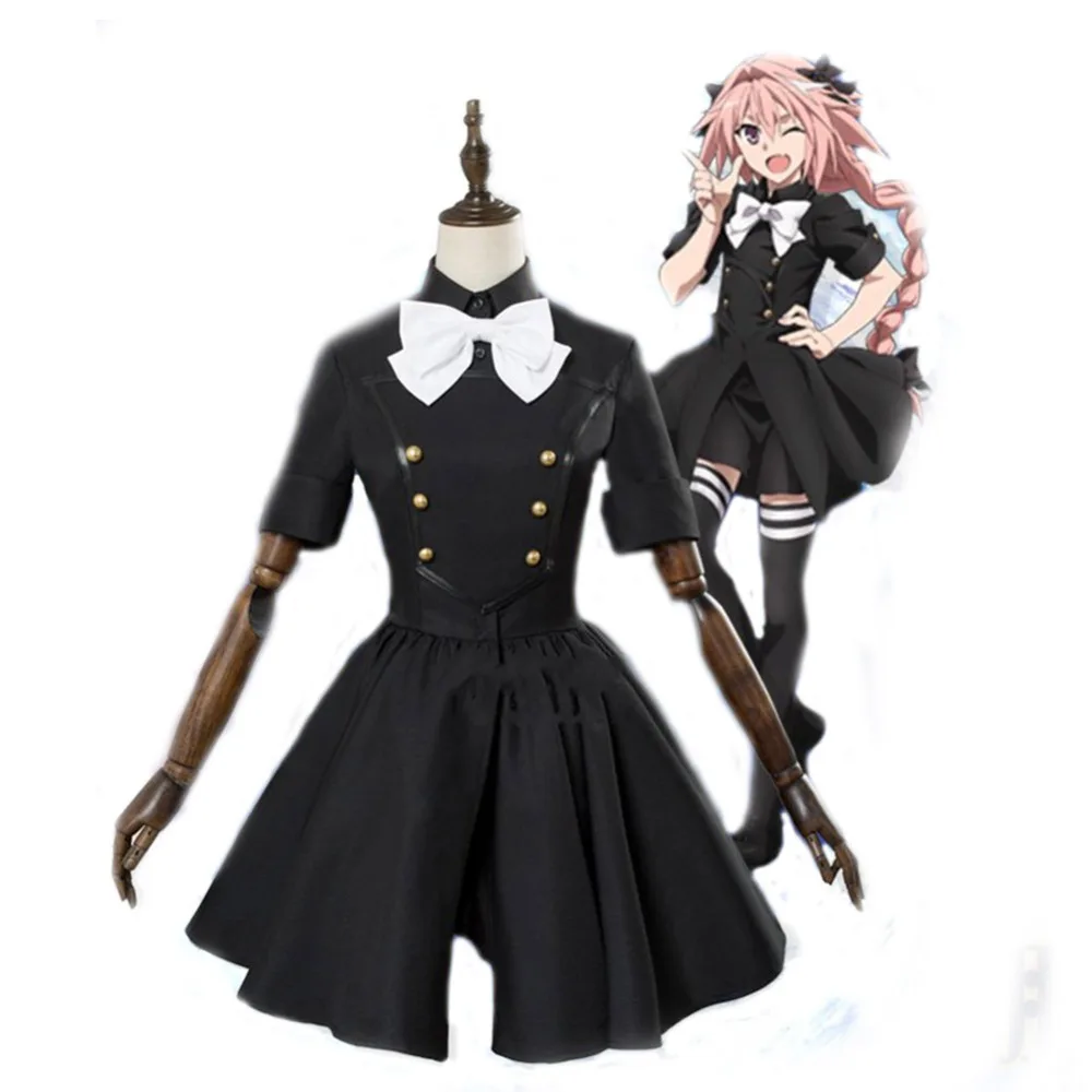 Бесплатная доставка Аниме Судьба Великий приказ FGO Всадник Астольфо Лолита платье косплей костюм Хэллоуин форму на.