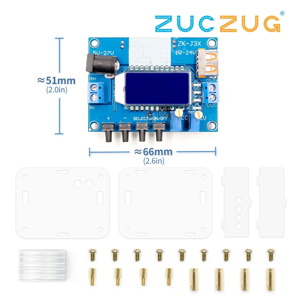 Высокоточный DC понижающий преобразователь CC CV силовой модуль 1 24 В 3A Регулируемый
