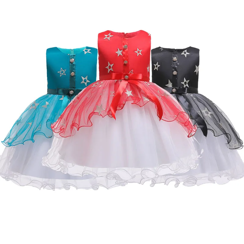 New Arrival 2019 Summer Girl Party Dress Kids Embroidered Dresses For Girls Clothes Children Princess Elegant Sleeveless | Детская