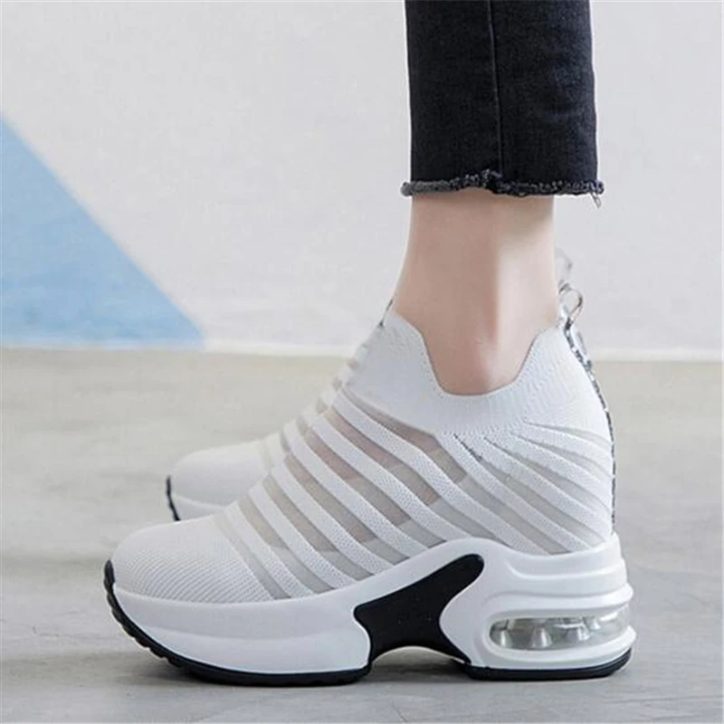 Летящая тканая сетчатая обувь увеличивающая рост Новинка лета 2019 дышащая