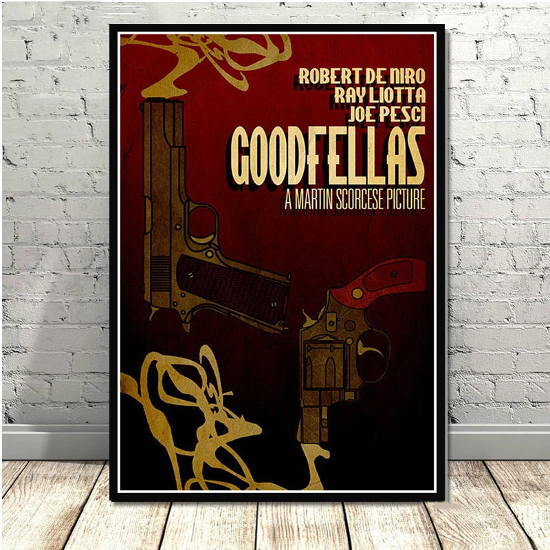 Goodfellas классические гангстеры Крестный отец AL PACINO принты по мотивам фильмов и постеров искусство холст картины настенные картины гостиная домашний декор - Цвет: Светло-зеленый