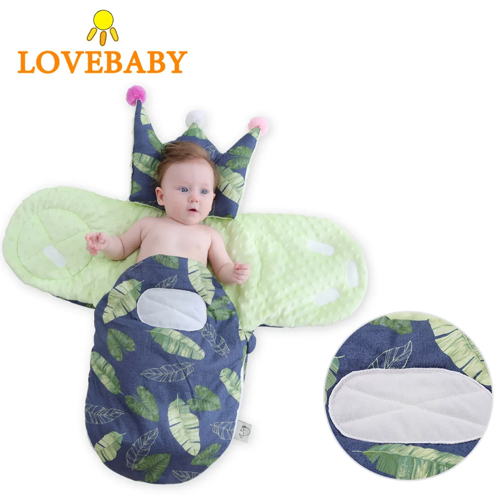 Iiilovebaby теплый детский конверт для сна для новорожденных мягкий хлопок теплый плед зима мультфильм одеяло для детей спальный мешок ребенка