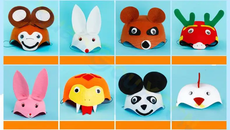 Детский костюм для Хэллоуина и рождественской вечеринки 50 шт. косплея 3D шляпа