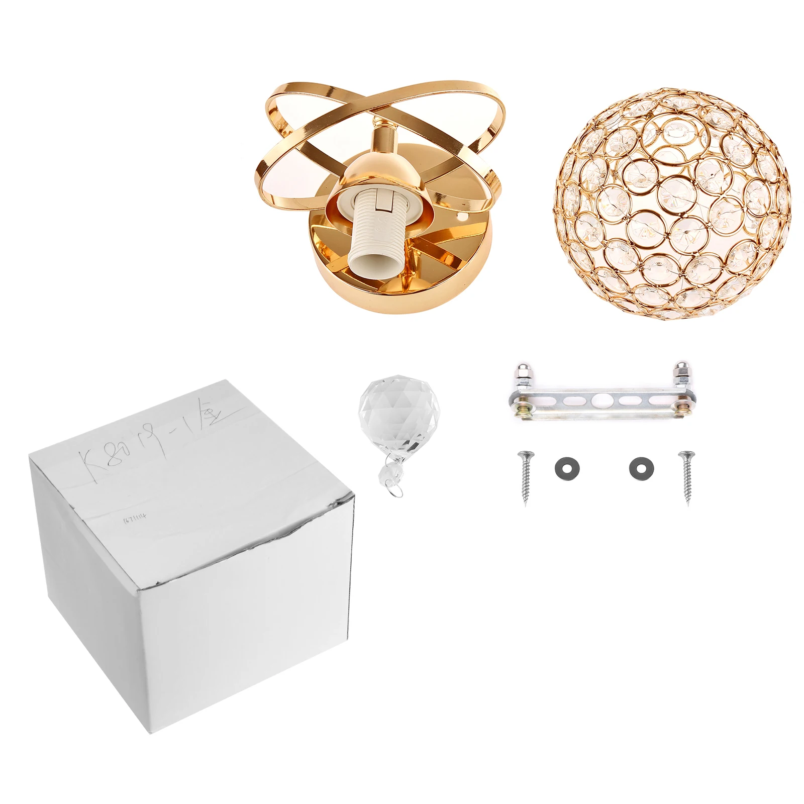 Настенное бра с кристаллами простой теплый настенный светильник для спальни