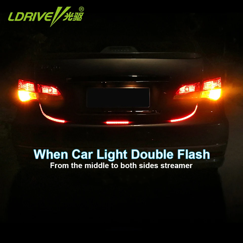 LDRIVE авто-Стайлинг автомобиля яркие красные фонарь стоп-сигнала желтый
