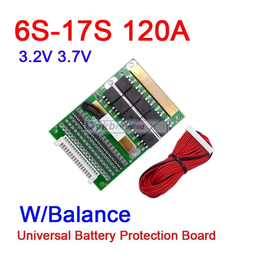 6S 17S 150A 120A 80A 50A баланс BMS LiFePO4 Li Ion Lipo литиевая батарея Защитная плата 24 в 48 60 7S 8S 10S 12S