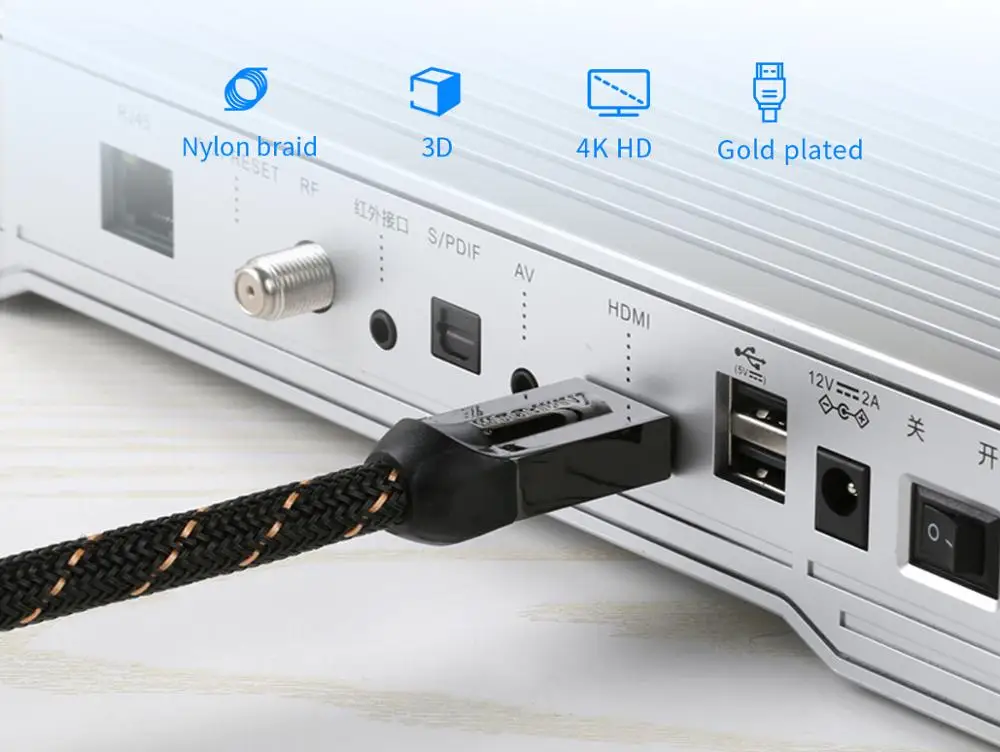 HDMI кабель 2.0a 2.0b AMPCOM Pro Gaming 4K к 2 0 Поддержка 3D Ethernet HDR 4:4:4 для HDTV PS4 PS3|Кабели HDMI| |