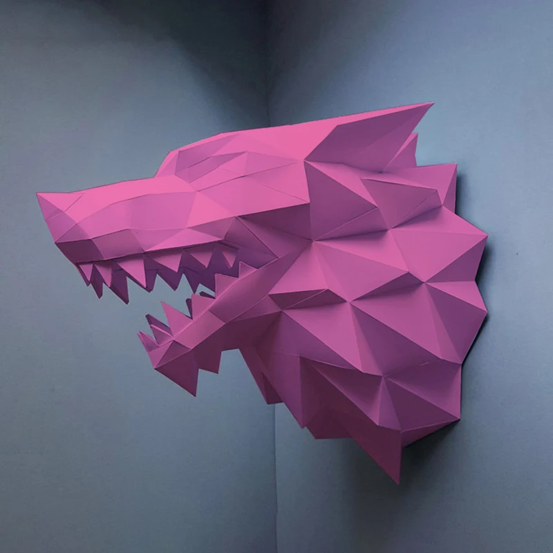 Rose Red Игра престолов 3D бумажные Пазлы Direwolf House Stark Песнь Льда и Огня модели подарок для взрослых предметы интерьера стены игрушки - Цвет: Rose Red