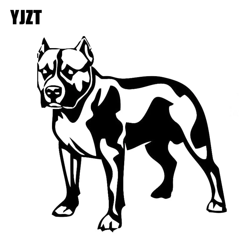 YJZT 13 см * 11 9 собаки Angry бульдог Виниловые Наклейки для декора автомобиля