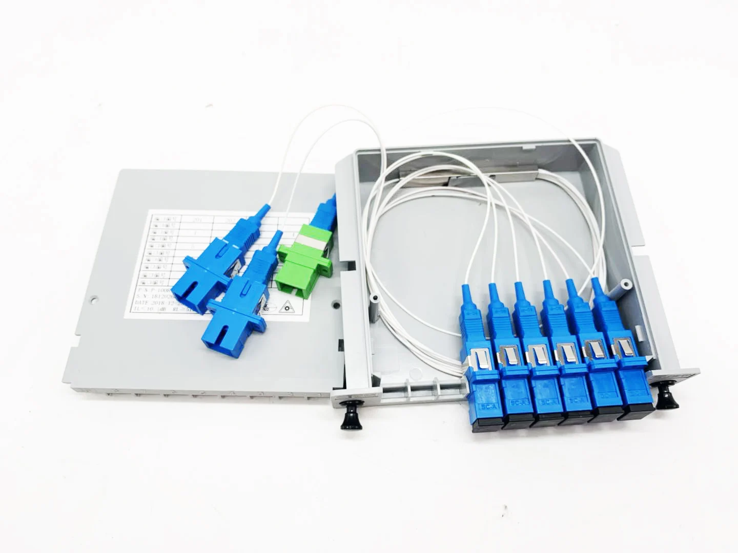 SC APC PLC 1X8 Сплиттер Волоконно-оптический ящик FTTH сплиттер коробка с плоского типа
