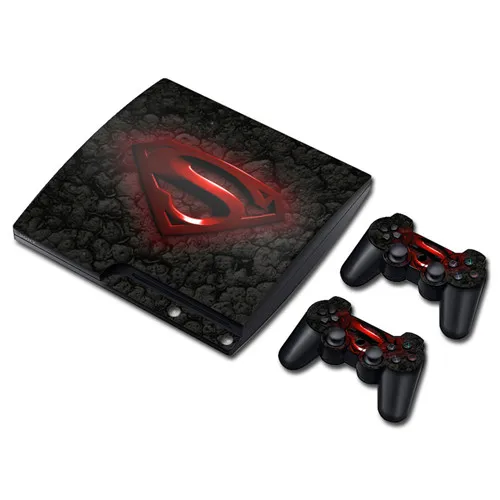 0301 DC Супермен кожи наклейка для PS3 тонкий playstation 3 консоль и контроллеры для PS3 Скины Виниловые наклейки - Цвет: 0301