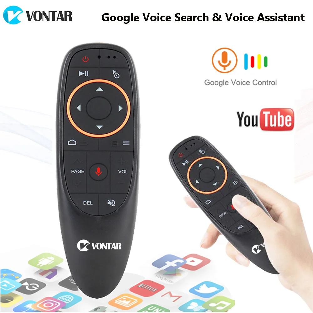 Google Voice Дистанционное Управление G10 2,4G Беспроводной воздуха Мышь микрофон ИК-обучения 6-осевой гироскоп для Android ТВ коробка T9 H96 Max