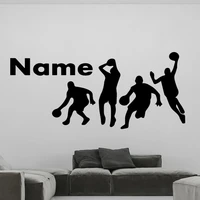 play basketball sports wall sticker for young boys living room bedroom home decoration accessories vinyl removable wall decals