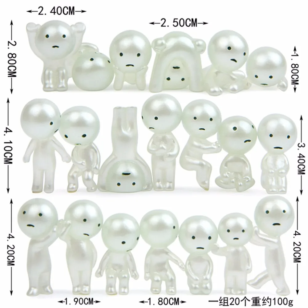 Новинка 20 шт./компл. светящиеся эльфы принцессы Мононоке кукла на дерево эльф