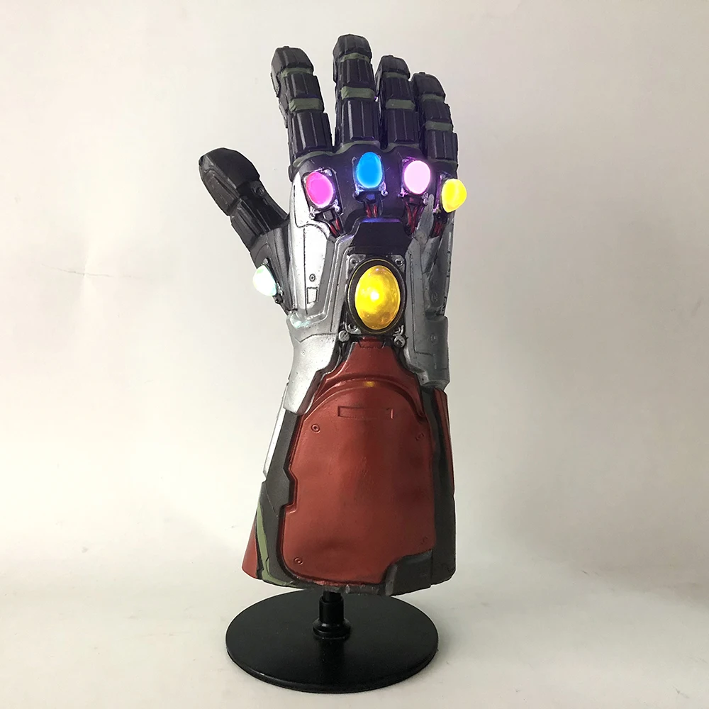 Железный человек Nano Gauntlet светодиодные перчатки танос Бесконечность рукавица Мстители конечная игра оружие Железный человек Броня Тони Старк косплей реквизит