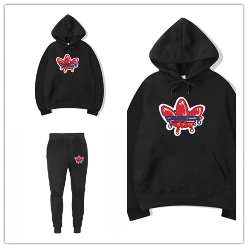 Новые спортивные костюмы толстовка ADI с капюшоном мужская повседневная