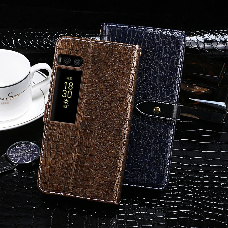 Чехол для Meizu Pro 7 чехол с откидной крышкой из крокодиловой кожи бизнес-телефона |