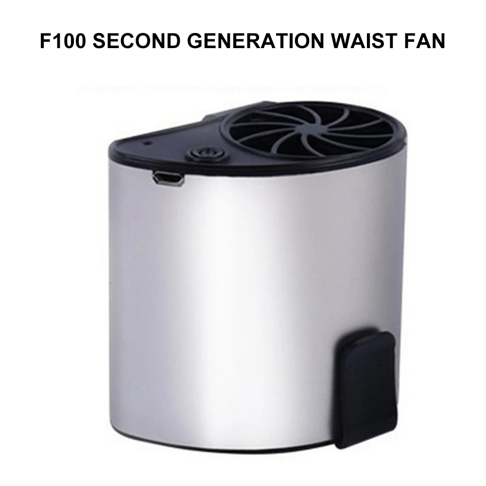 Переносной USB вентилятор на талию подвесной 3 скоростной для мобильного