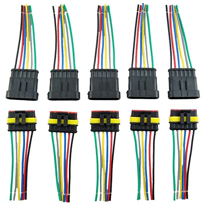 Водонепроницаемый Электрический разъем для автомобиля 10 комплектов 1/2/3/4/5 Pin