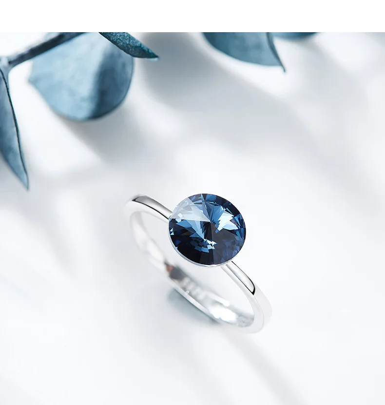 Женское кольцо с элементами Swarovski Panda100 из стерлингового серебра S925 пробы|Кольца| |