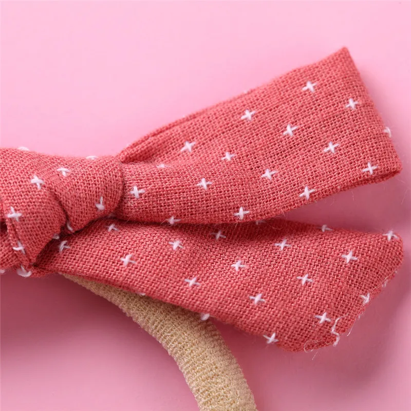 

Lovely Star Fabric Bow Baby Headband Bow-knot Elastic Children Cute Hair Band Soft Head wear Simple Hair Accessories For Girls