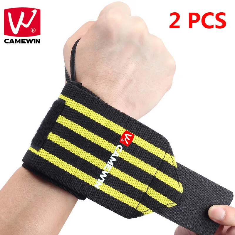 Бренд CAMEWIN 2 шт. спортивный браслет для тяжелой атлетики тренажерного зала