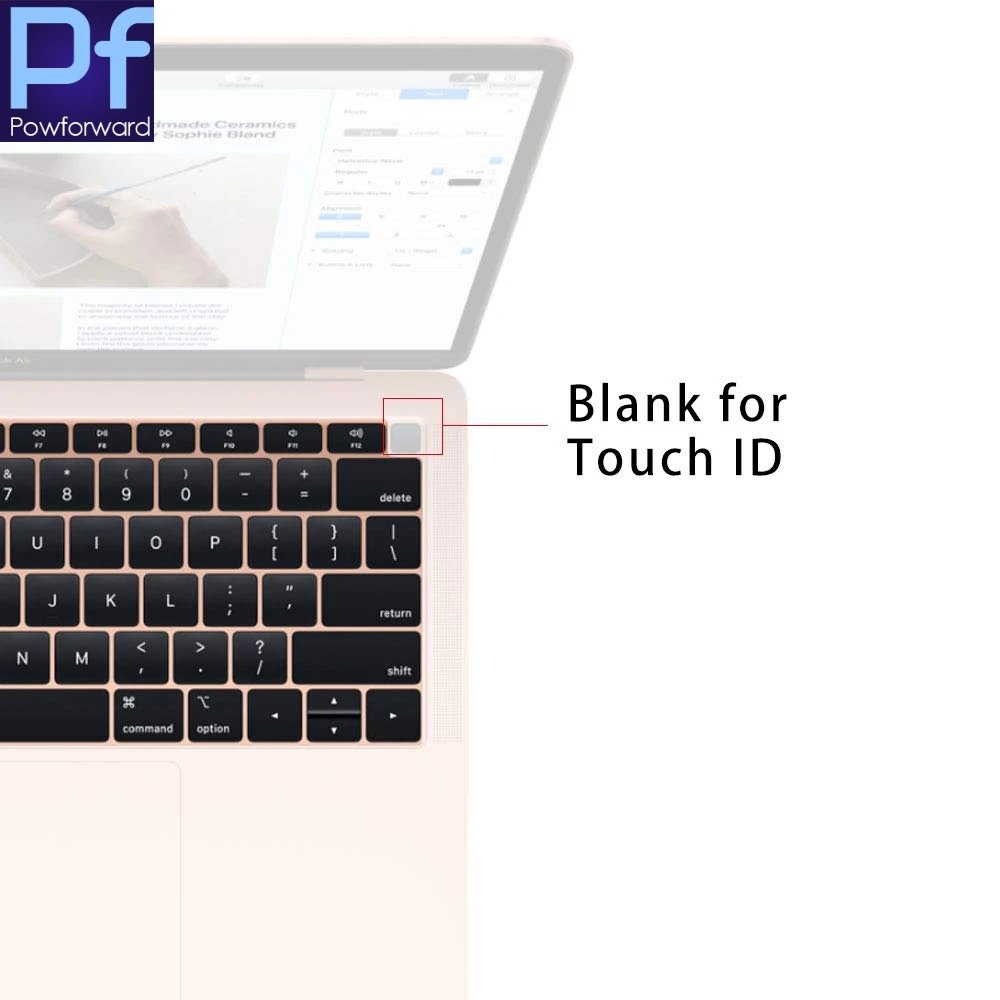 Ультратонкий силиконовый чехол с клавиатурой для новейшего MacBook Air 13 Touch ID Version Model