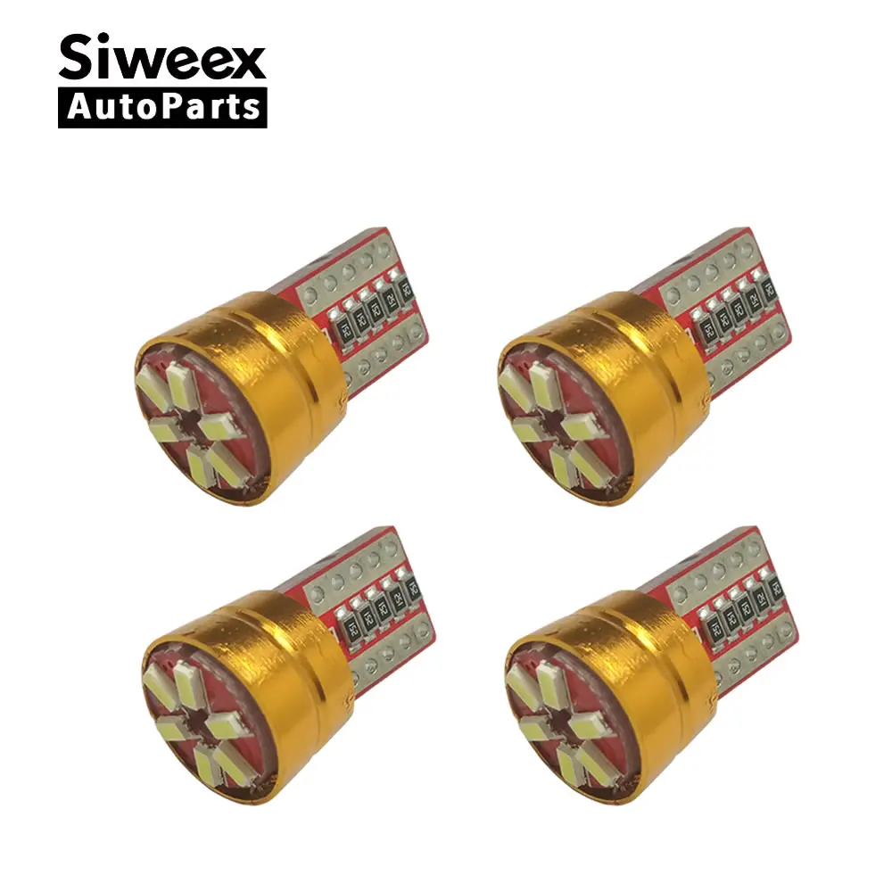 4 шт супер яркий T10 6 SMD 3014 Светодиодный W5W белый 12V Canbus Error Free сигнальные огни салона