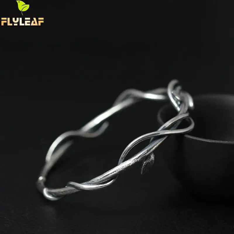 Женский Винтажный Браслет манжета Flyleaf Открытый браслет из стерлингового