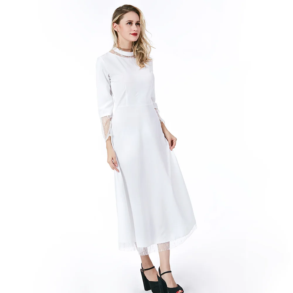 Мода nova женское платье элегантный с шарфом 2018 весна осень европейский и