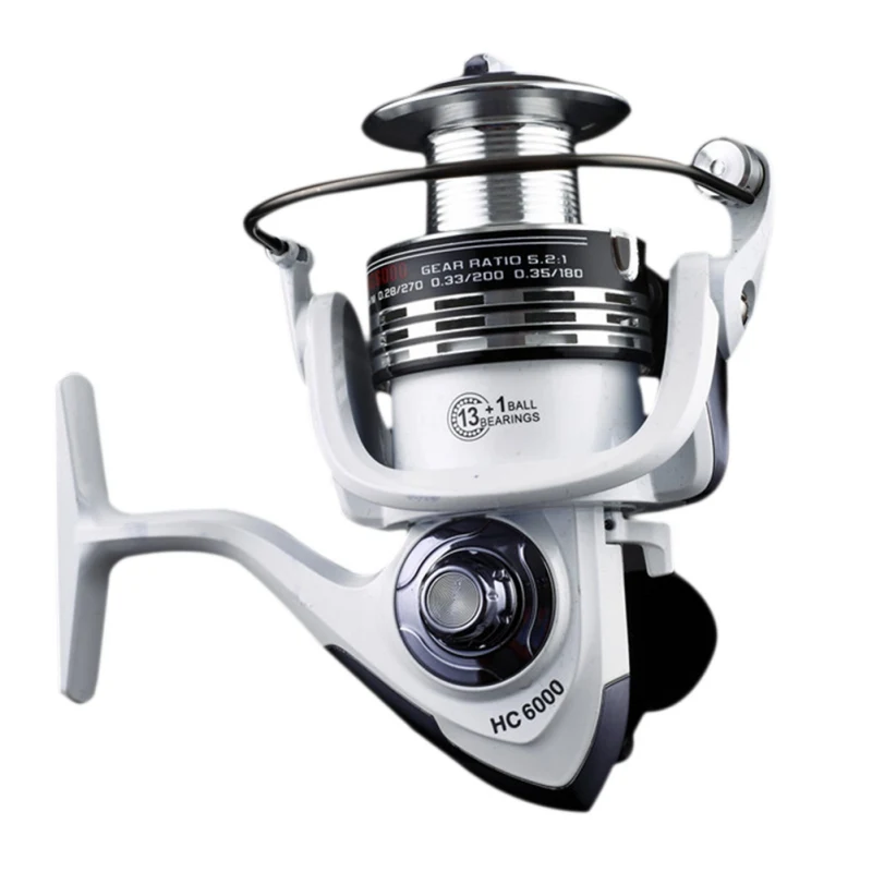 

HC1000-7000 type 14 Bearings Spinning Fishing Reel with Right Left Hand Exchangeable Soft Handle Casting Line Metal Cups