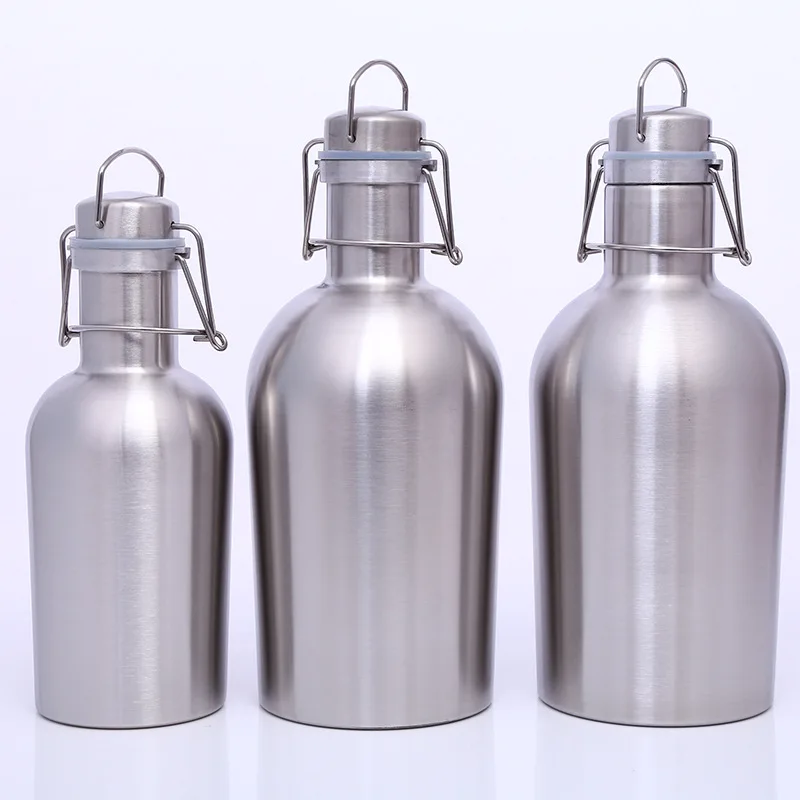 BPA FREE 2L большая емкость пивной винный бочонок Вакуумная бутылка для воды Виски