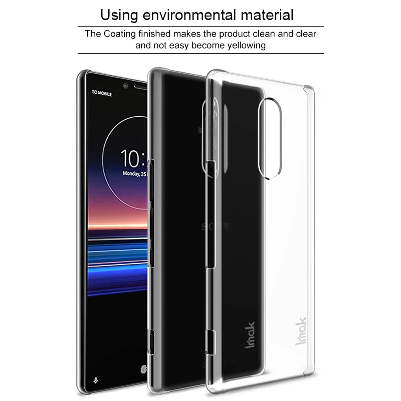 Чехол IMAK Для Sony Xperia 1 прозрачный износостойкий жесткий чехол из поликарбоната для