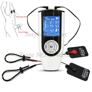 Кольца для пениса с электрошоком, Кольца для пениса с электрошоком, массажная подставка для тела, взрослые игры, интимный продукт для мужчин