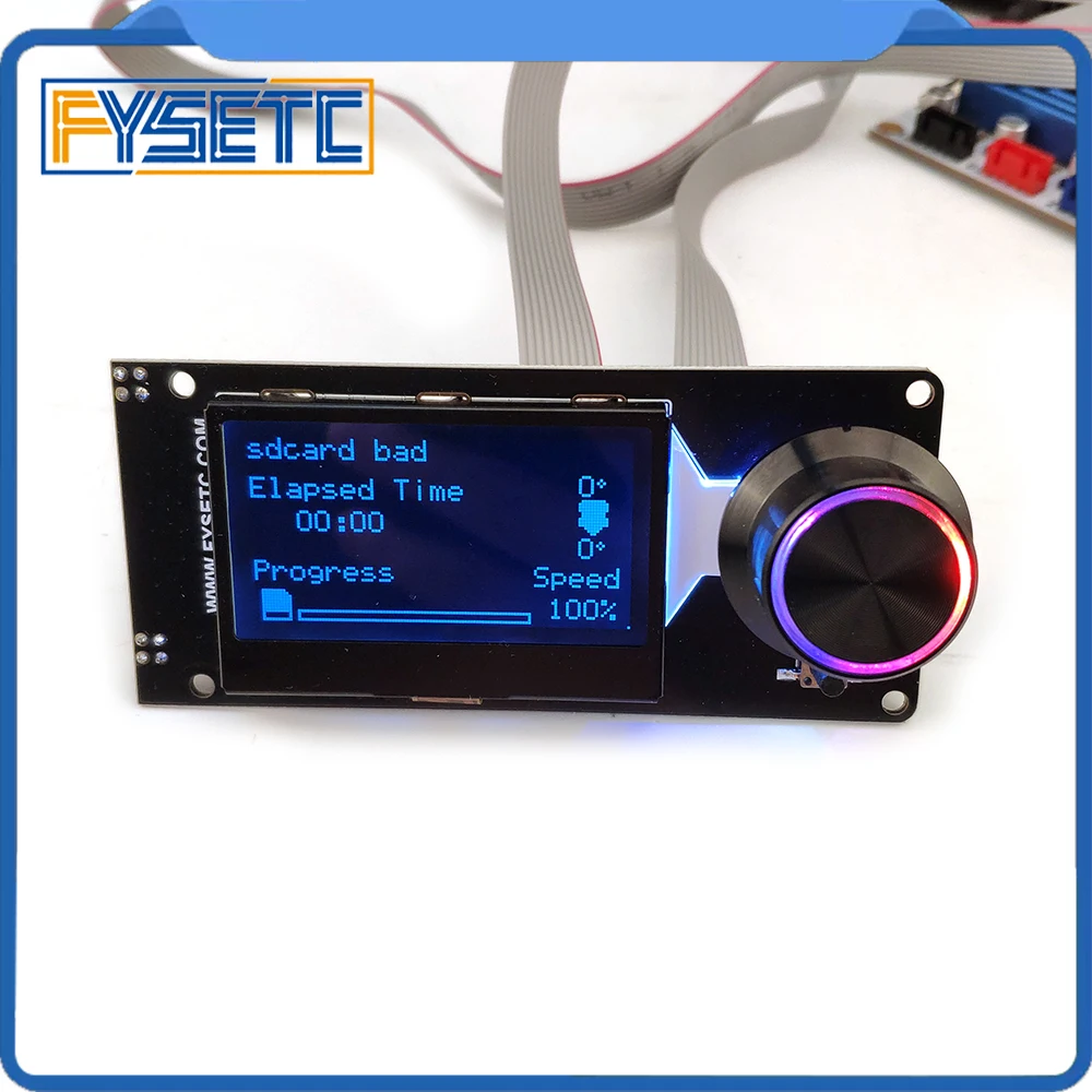 Умный дисплей mini 12864 v1.2 типа D ЖК экран MINI12864 белый на черном с поддержкой Marlin