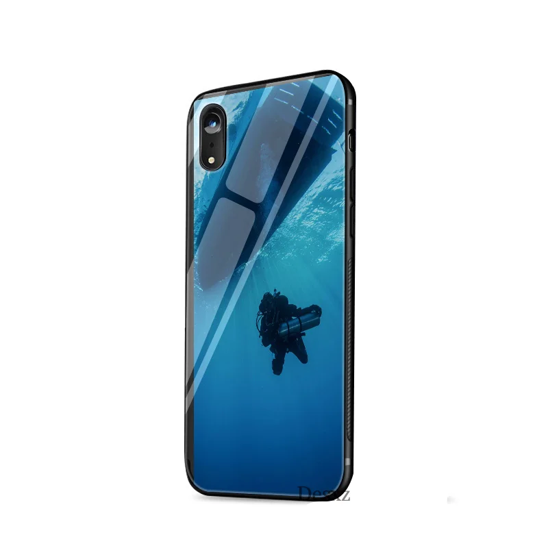 Чехол Desxz из закаленного стекла для iPhone X XS Max XR 6 6s 7 8 Plus 5 5S SE чехол s Анти-падение - Цвет: G11