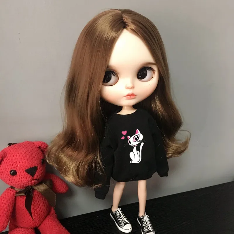 1 шт. Милая Повседневная Одежда для куклы Blyth 1/6 картонная футболка blyth Licca Pullip 30 см