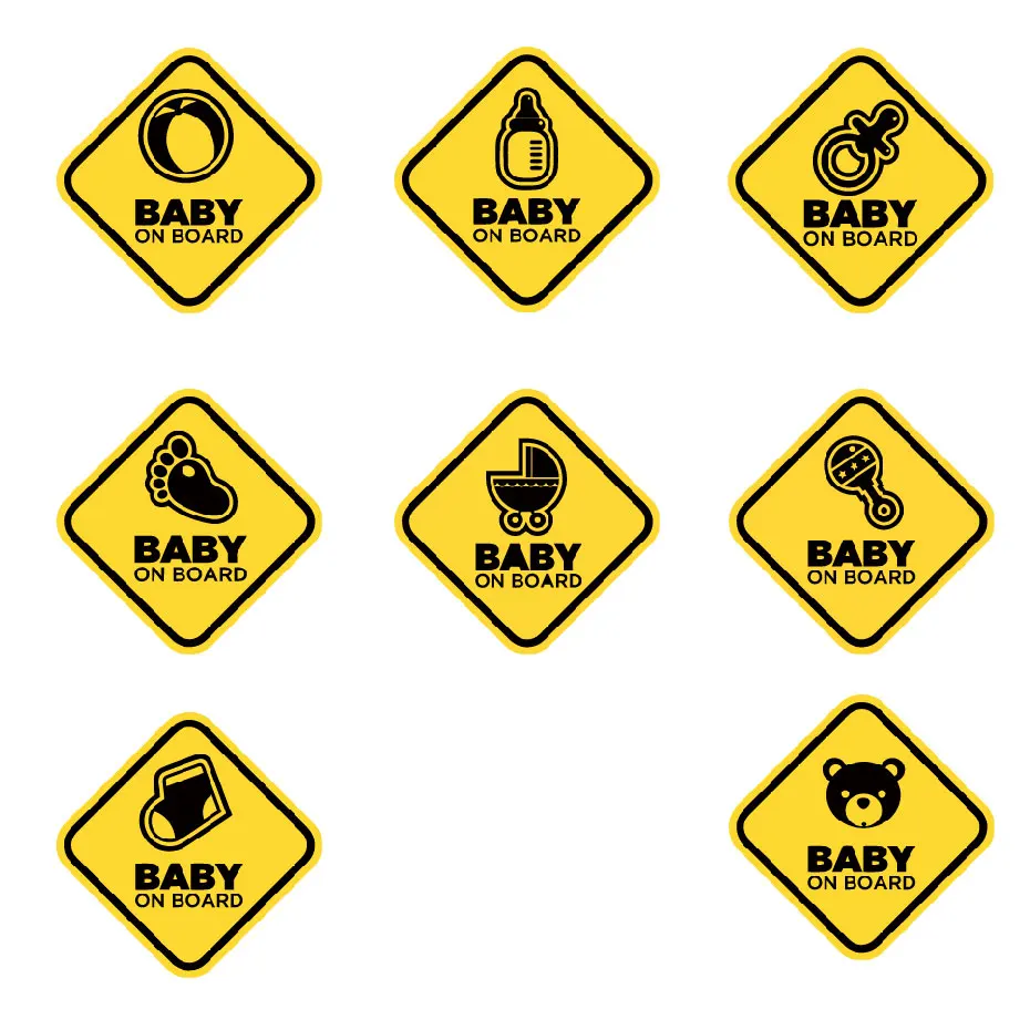 Lovely Baby On Board Car Stickers Cartoon Waterproof Vinyl Truck Warning Sign Auto Decal Bumper Body Window Decals | Дом и сад