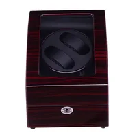Watch Winder ,LT Wooden Automatic Rotation 2+3 Storage Case Display Box(Outside is rose red black Inside is black)2019 New style