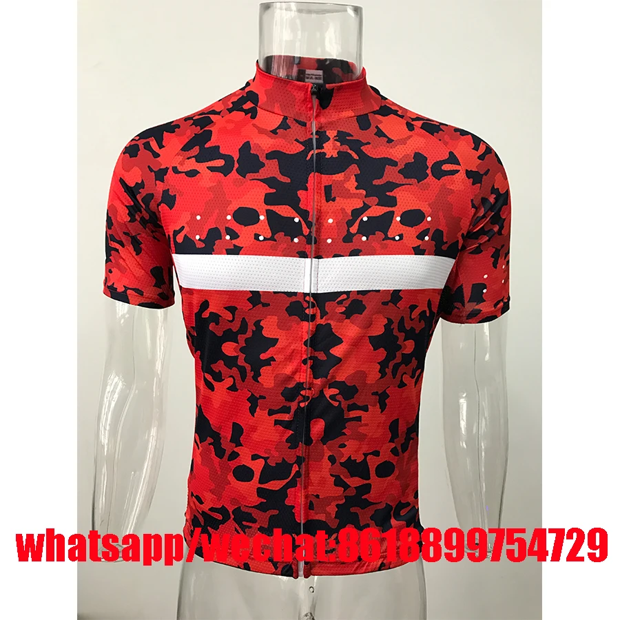 Мужской комплект одежды для велоспорта голубой из Джерси с коротким рукавом и