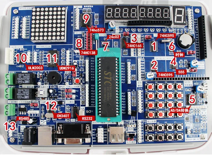 AVR+ ARM+ 51 HC6800 Экспериментальная плата микроконтроллер макетная плата обучающая доска комплект STM32