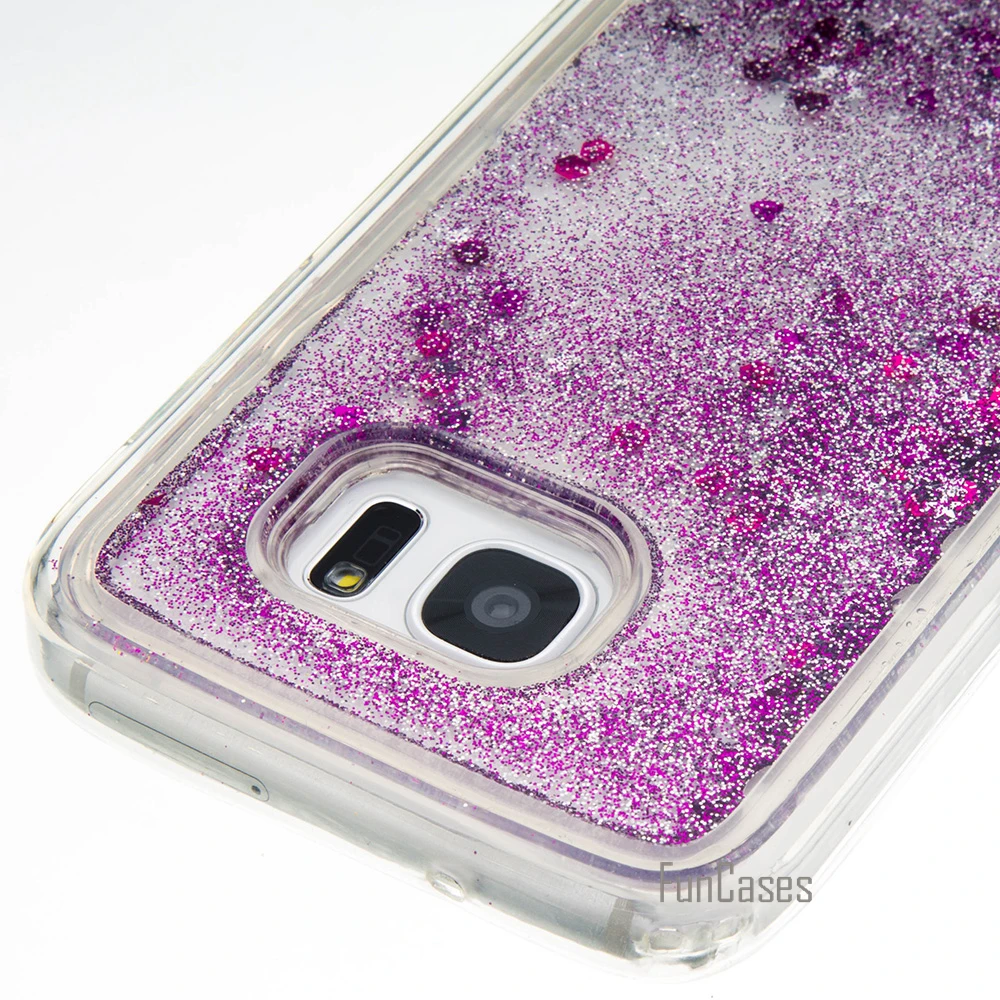 Красочные блестка Quicksand чехол для Coque Samsung S7 Edge 5.5 дюймов Fundas Galaxy зыбучие пески