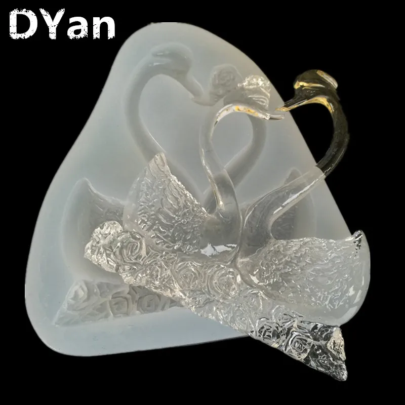 Новое зеркало пара лебедь крыльев Dijiao УФ клей для пластилина силиконовые формы